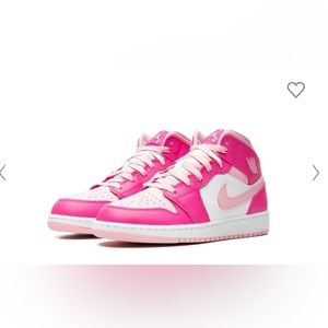 NEW Nike fierce pink (Barbie) air Jordan 1 mid pink and white